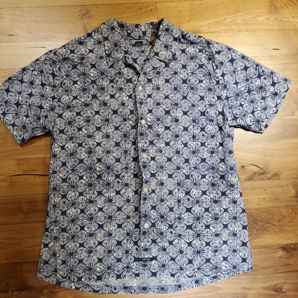 Mens Structure Camp Hawaiian Shirt